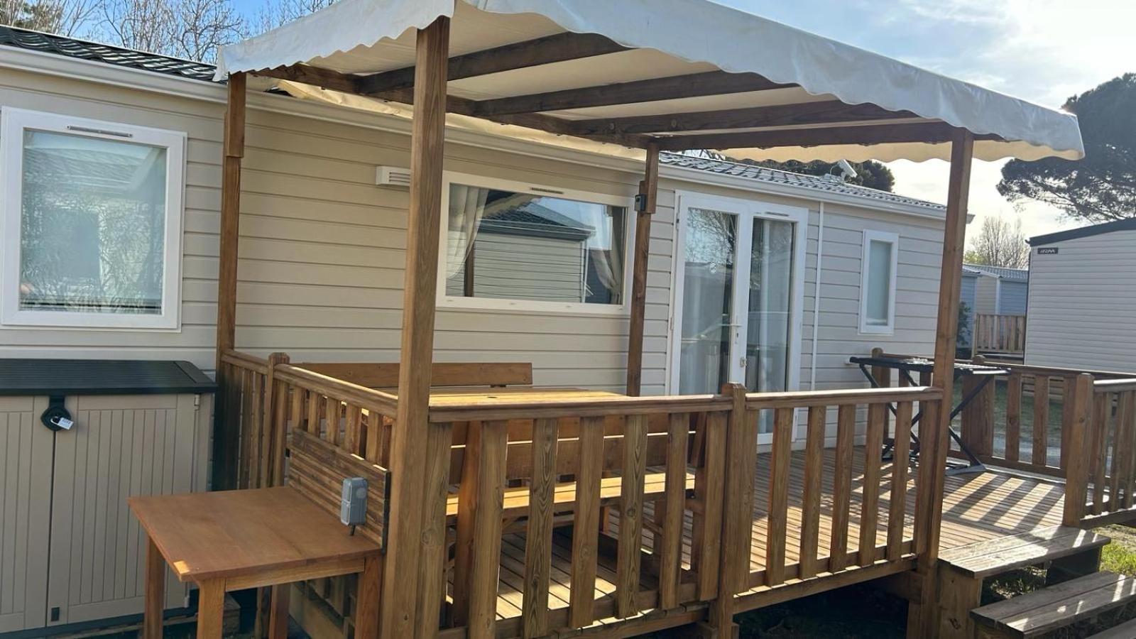 Mobil-Home - Narbonne-Plage - Clim, Tv エクステリア 写真